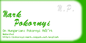 mark pokornyi business card